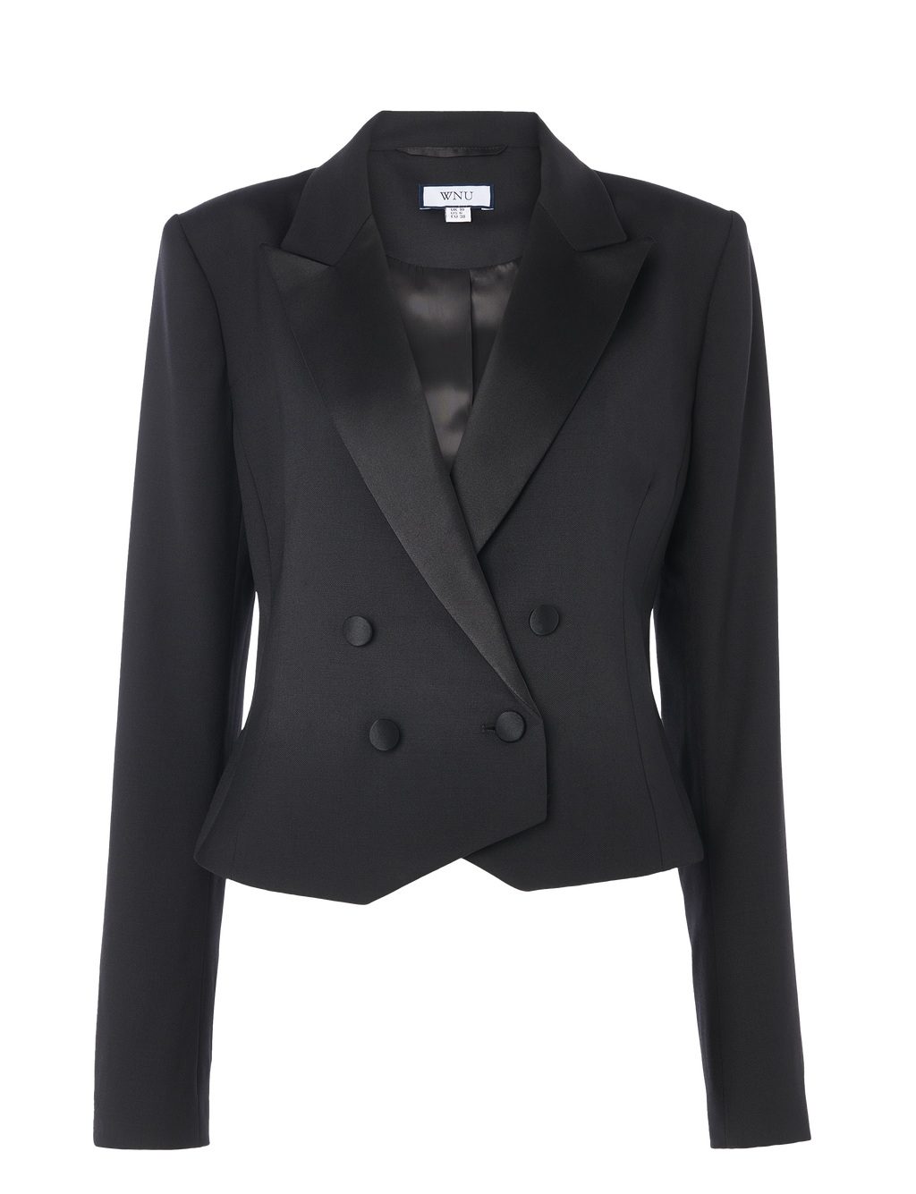 Belgravia Cropped Tuxedo: Wool, Black
