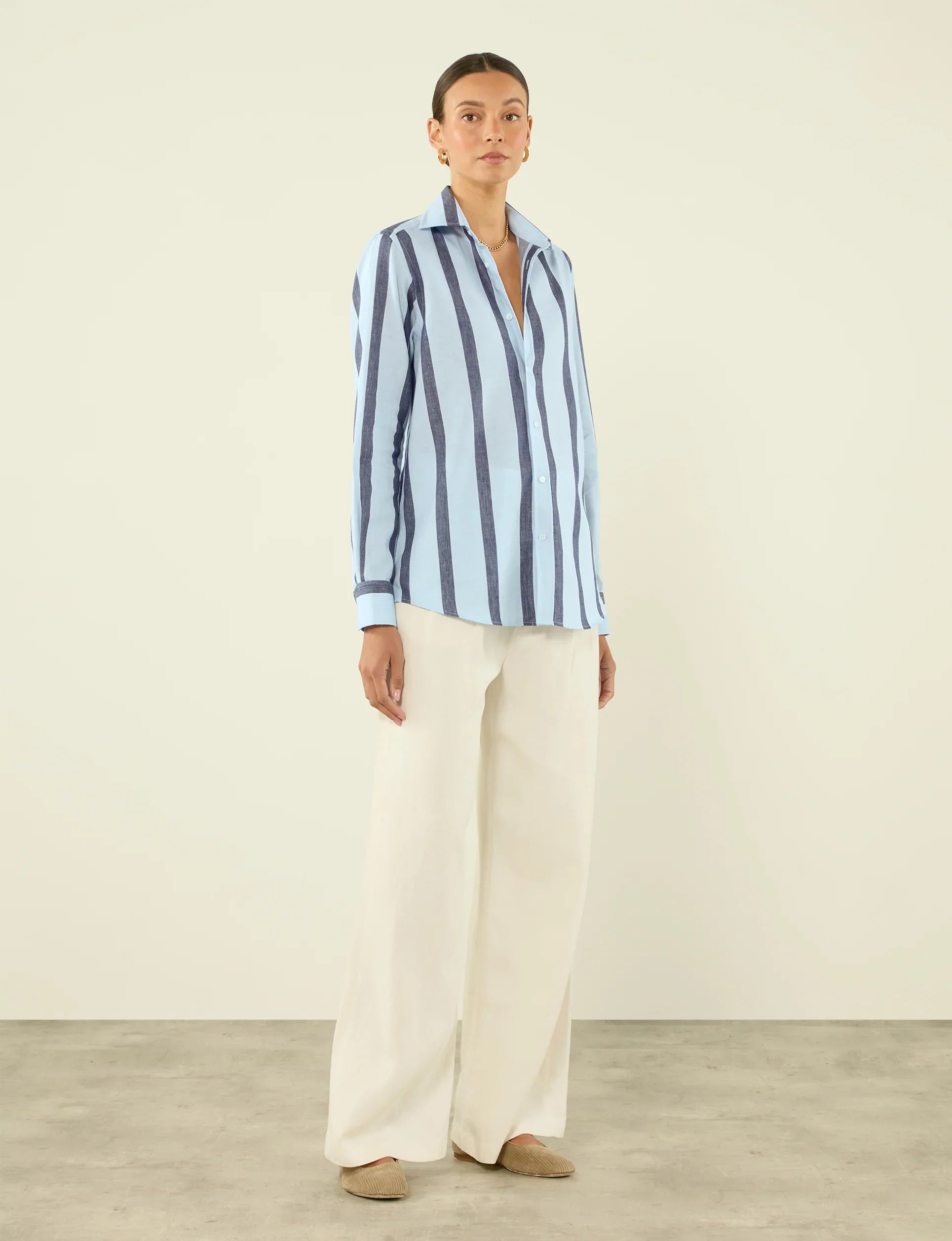 The Boyfriend: Weave, Blue and Navy Stripe