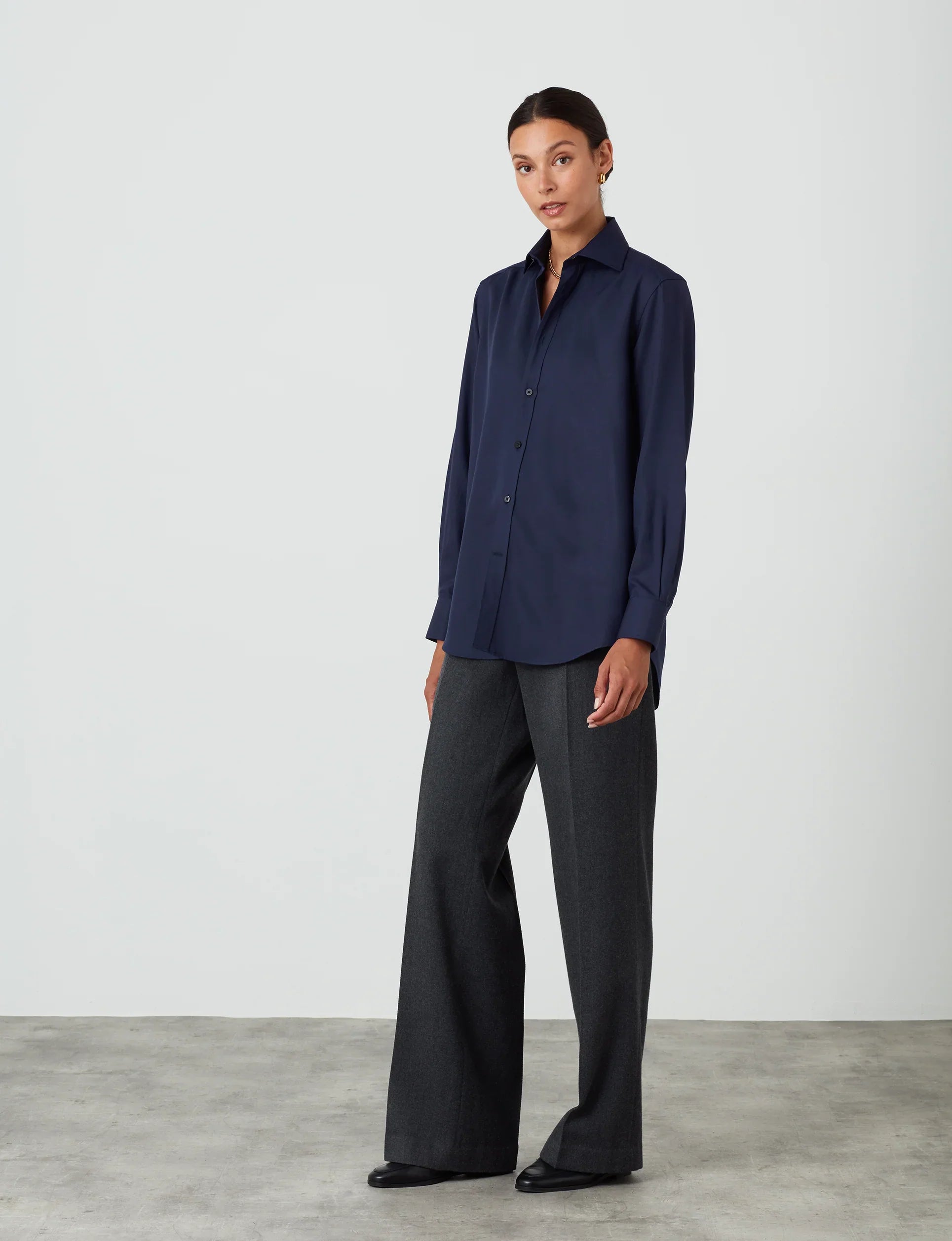 The Boyfriend: TENCEL™ Lyocell, Navy Blue