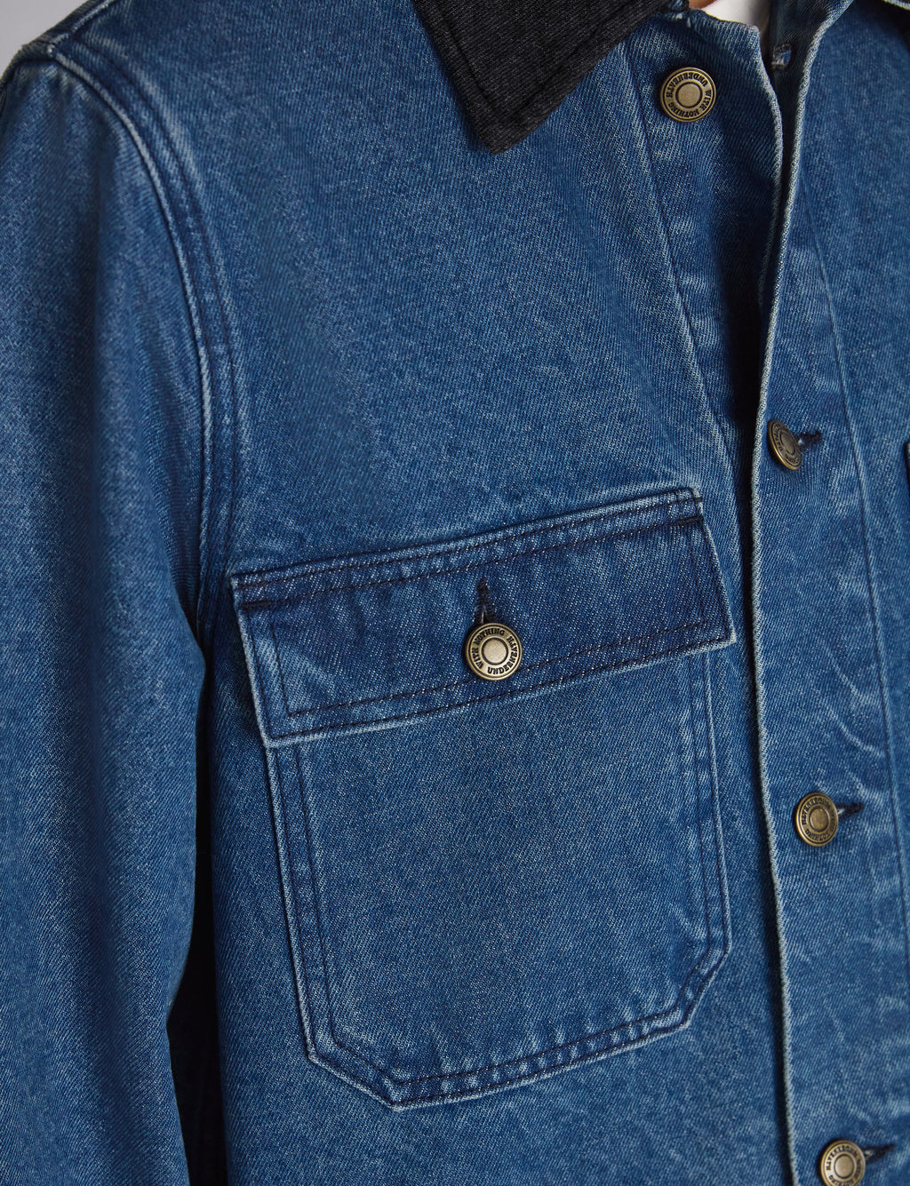 Delon Chore Jacket: Denim, Mid Blue