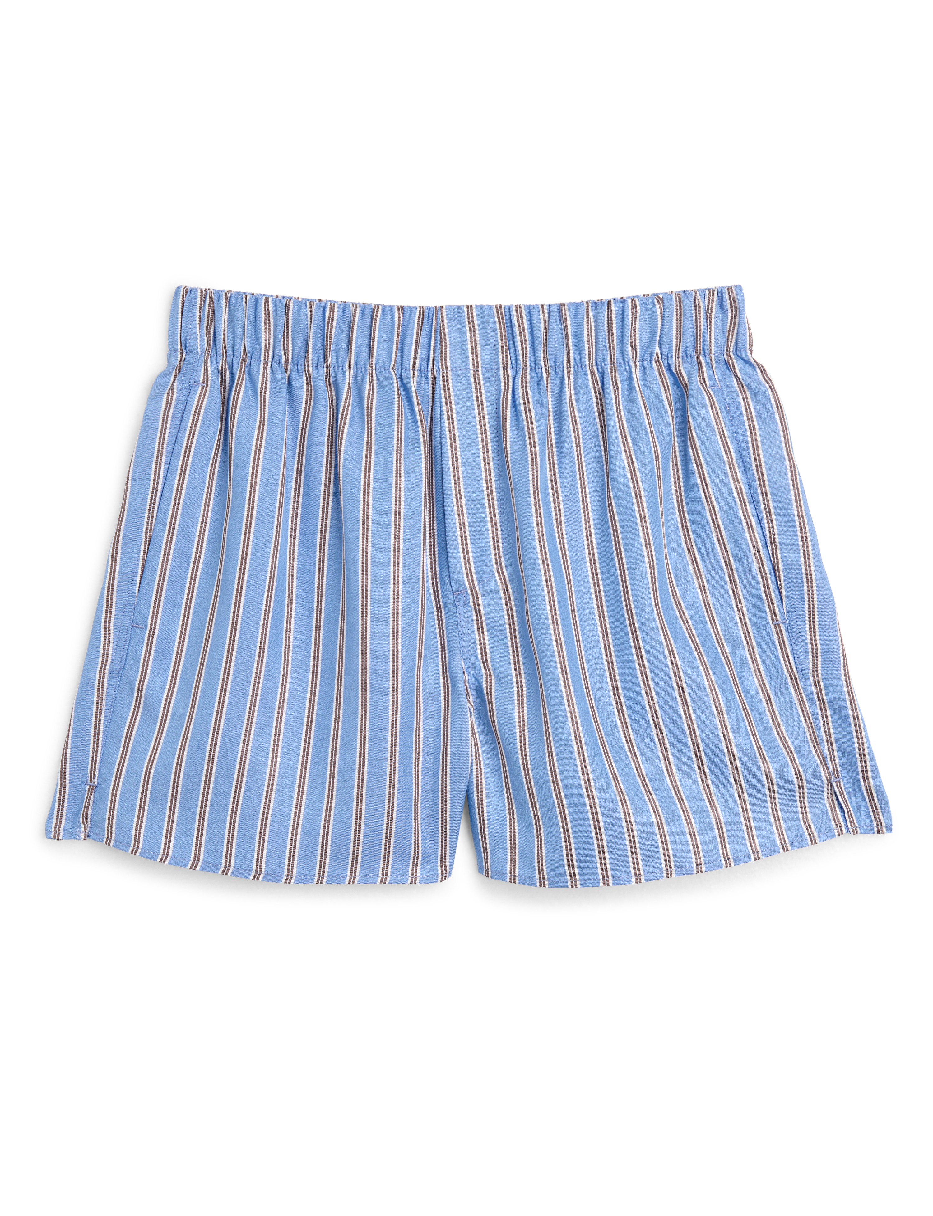 The Boxer: TENCEL™ Lyocell, Cornflower and Mocha Stripe