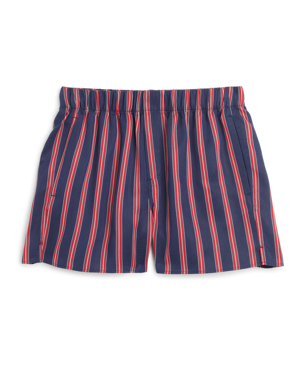 The Boxer: TENCEL™ Lyocell, Navy Blue and Red Stripe