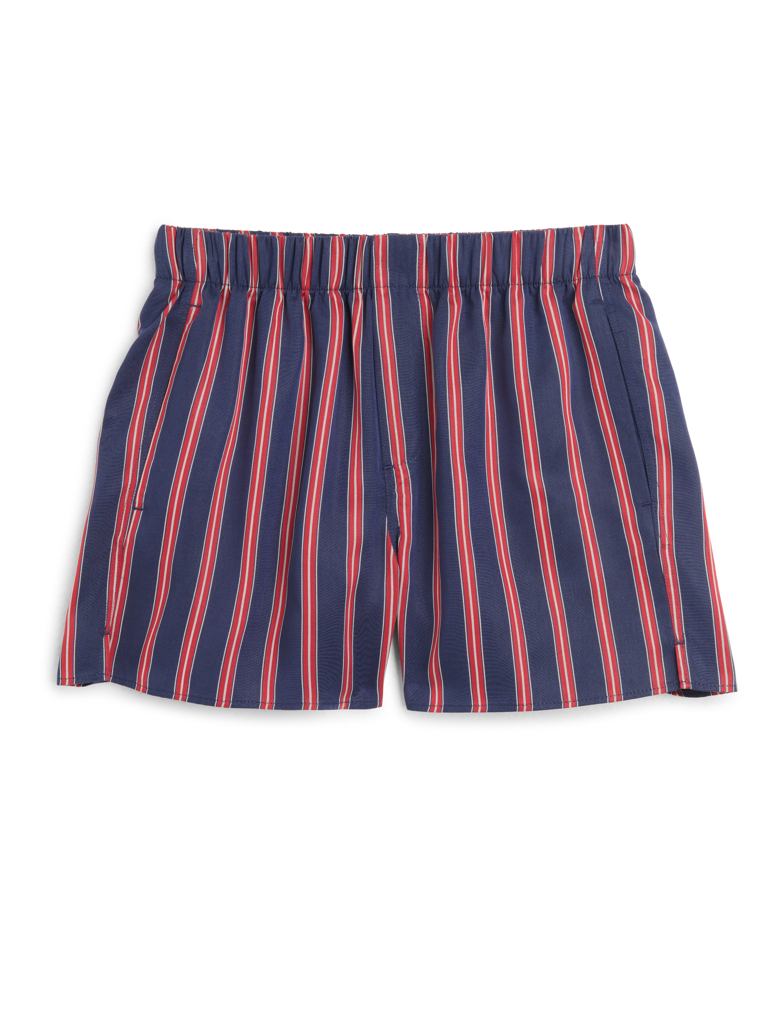 The Boxer: TENCEL™ Lyocell, Navy Blue and Red Stripe