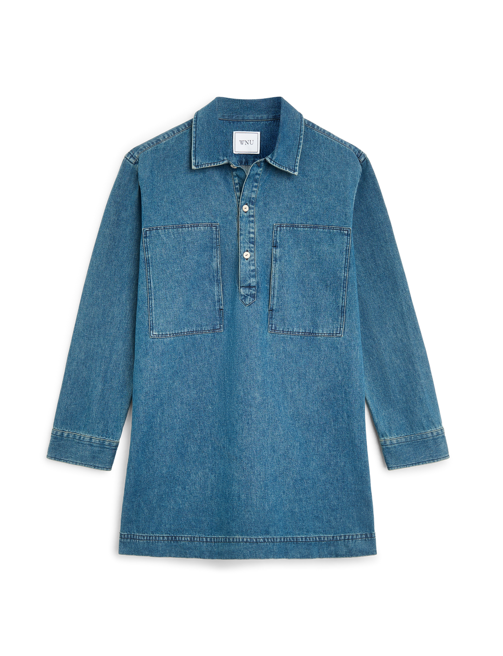 Serge Dress: Denim, Mid Blue