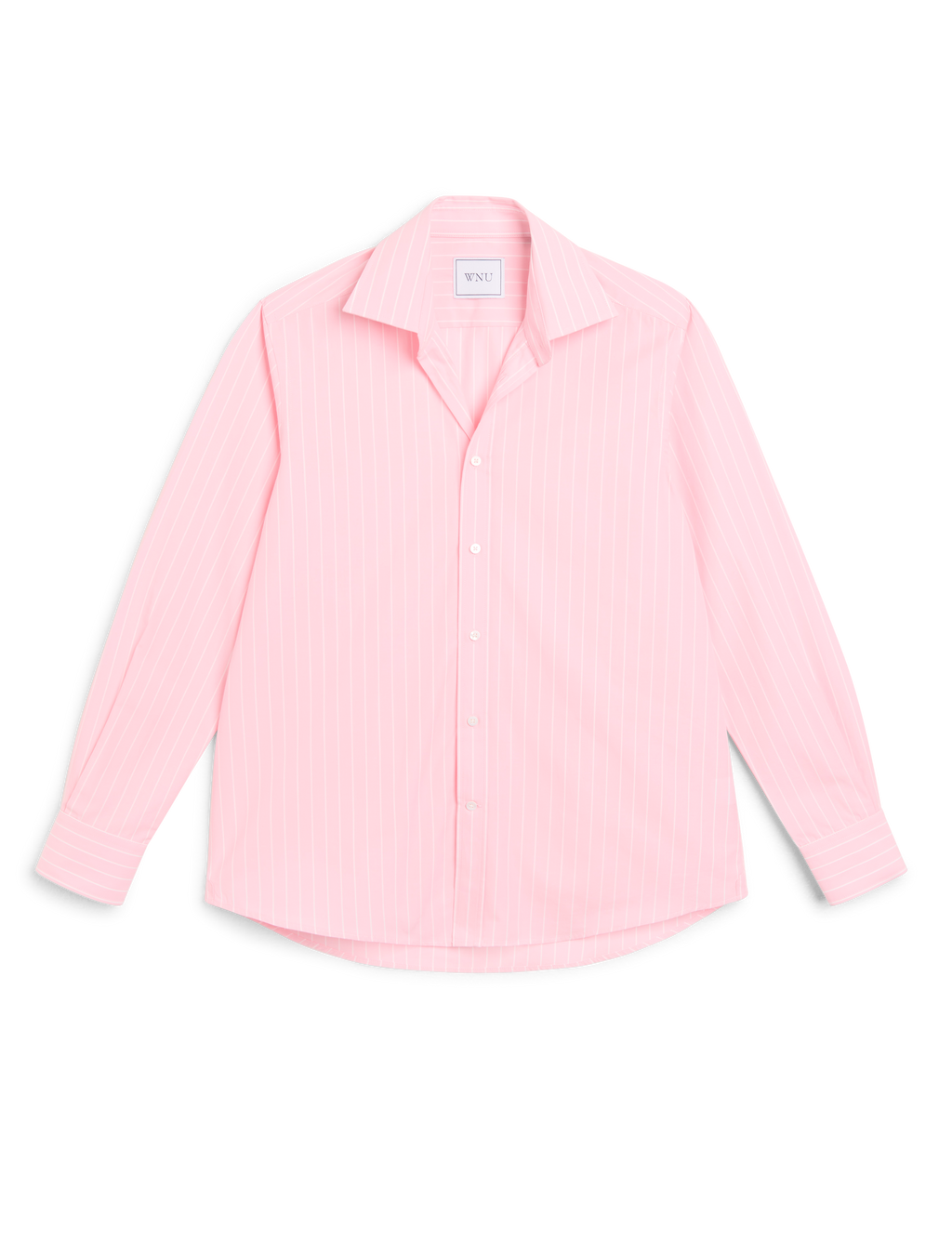 The Boyfriend: Fine Poplin, Light Pink Stripe