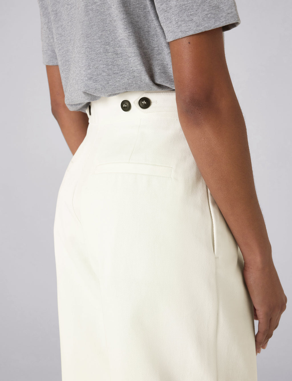 Chartwell Trouser: Cotton Twill, Off White
