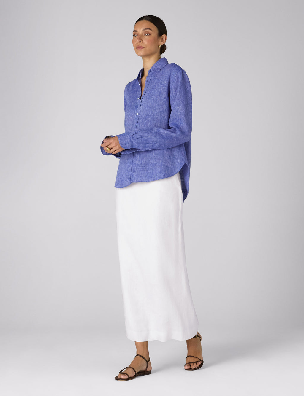 Clara Skirt: Linen, White
