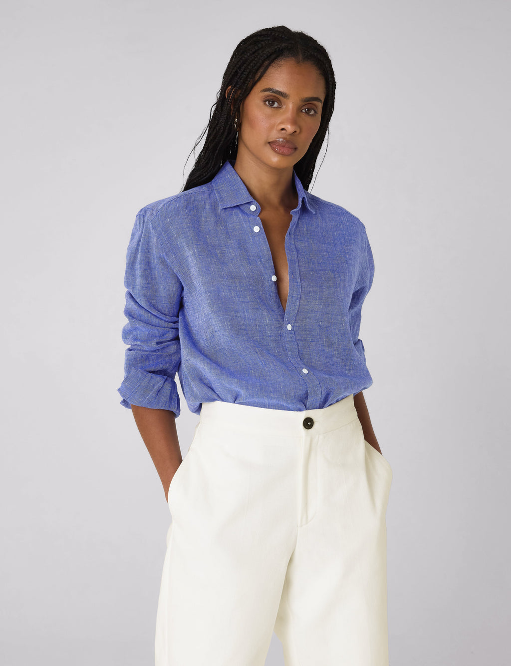 Chartwell Trouser: Cotton Twill, Off White