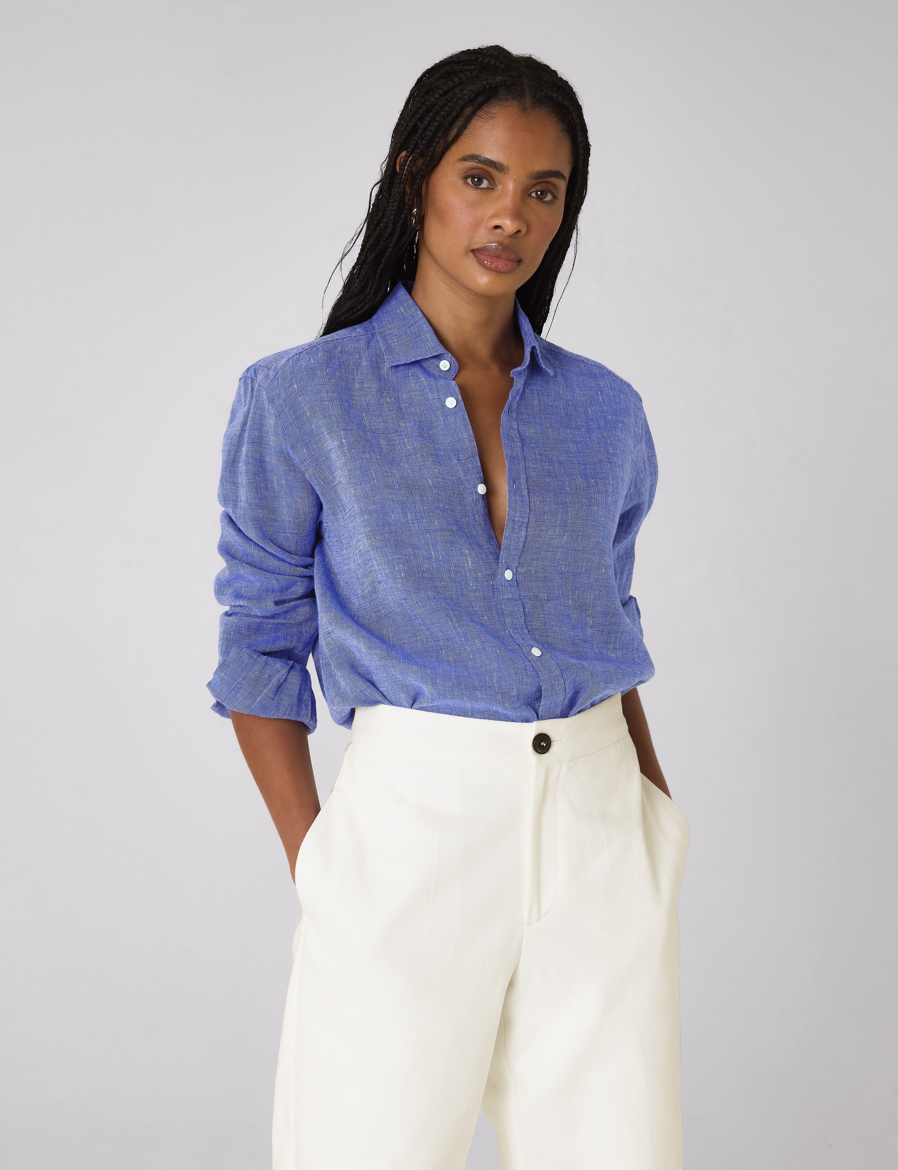 Chartwell Trouser: Cotton Twill, Off White