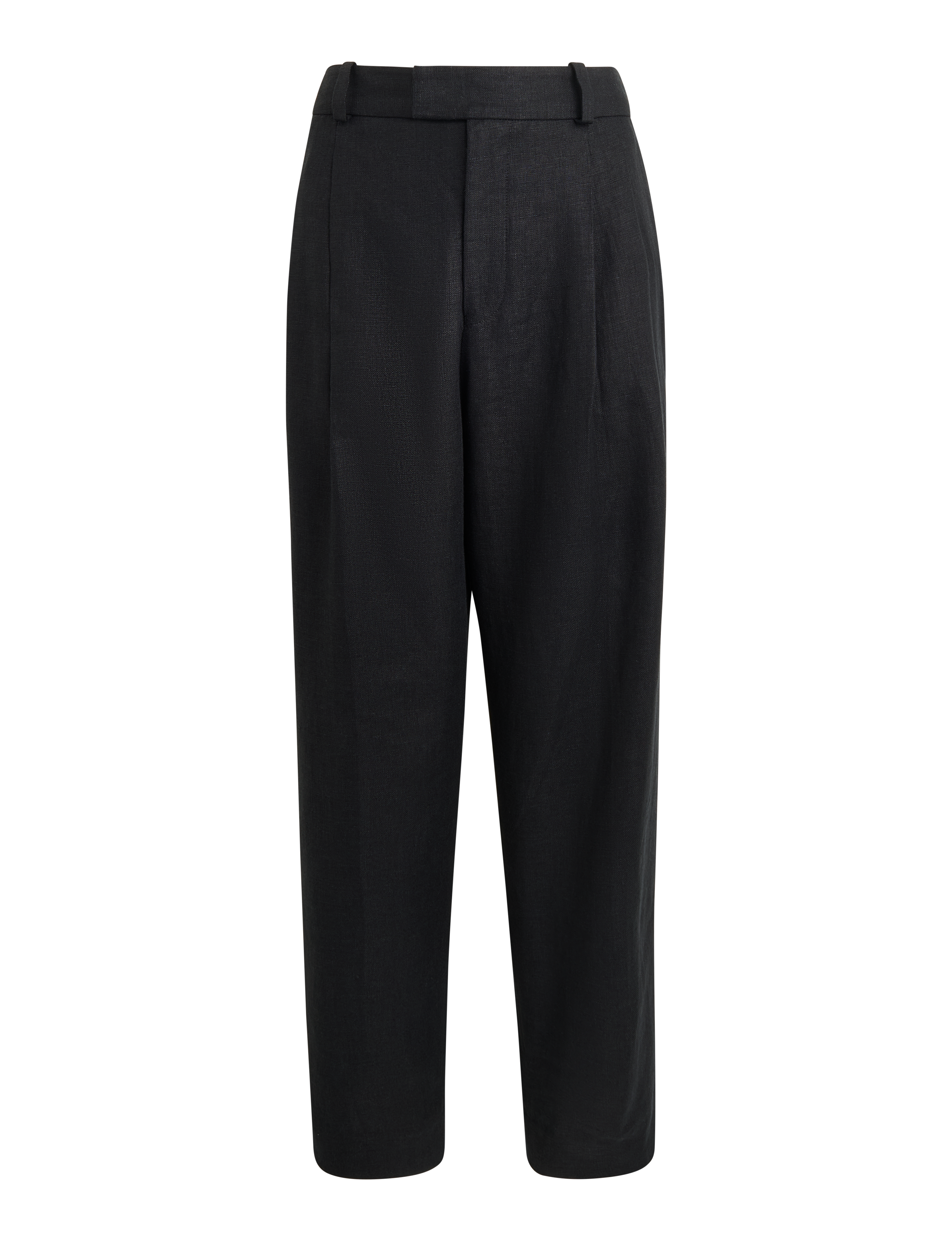 Christy Tapered Trouser: Linen, Black