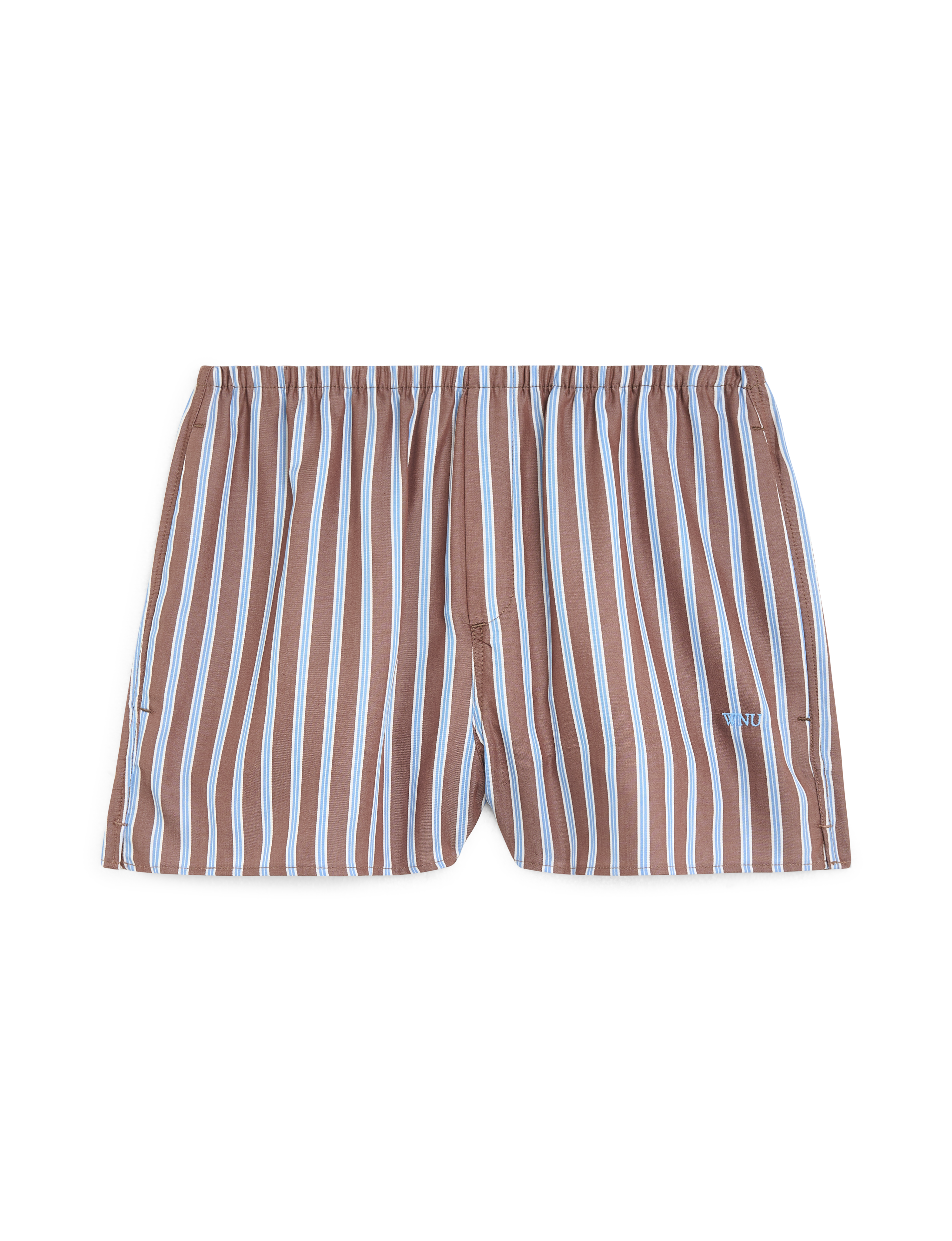 Court Short: TENCEL™ Lyocell, Mocha Multi Stripe