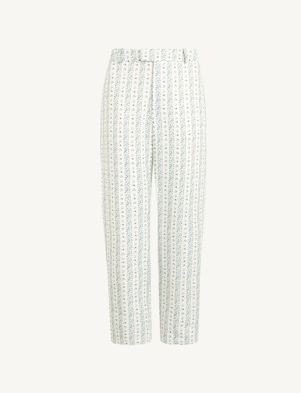 Regent Cigarette Trouser: Linen, Plum Print