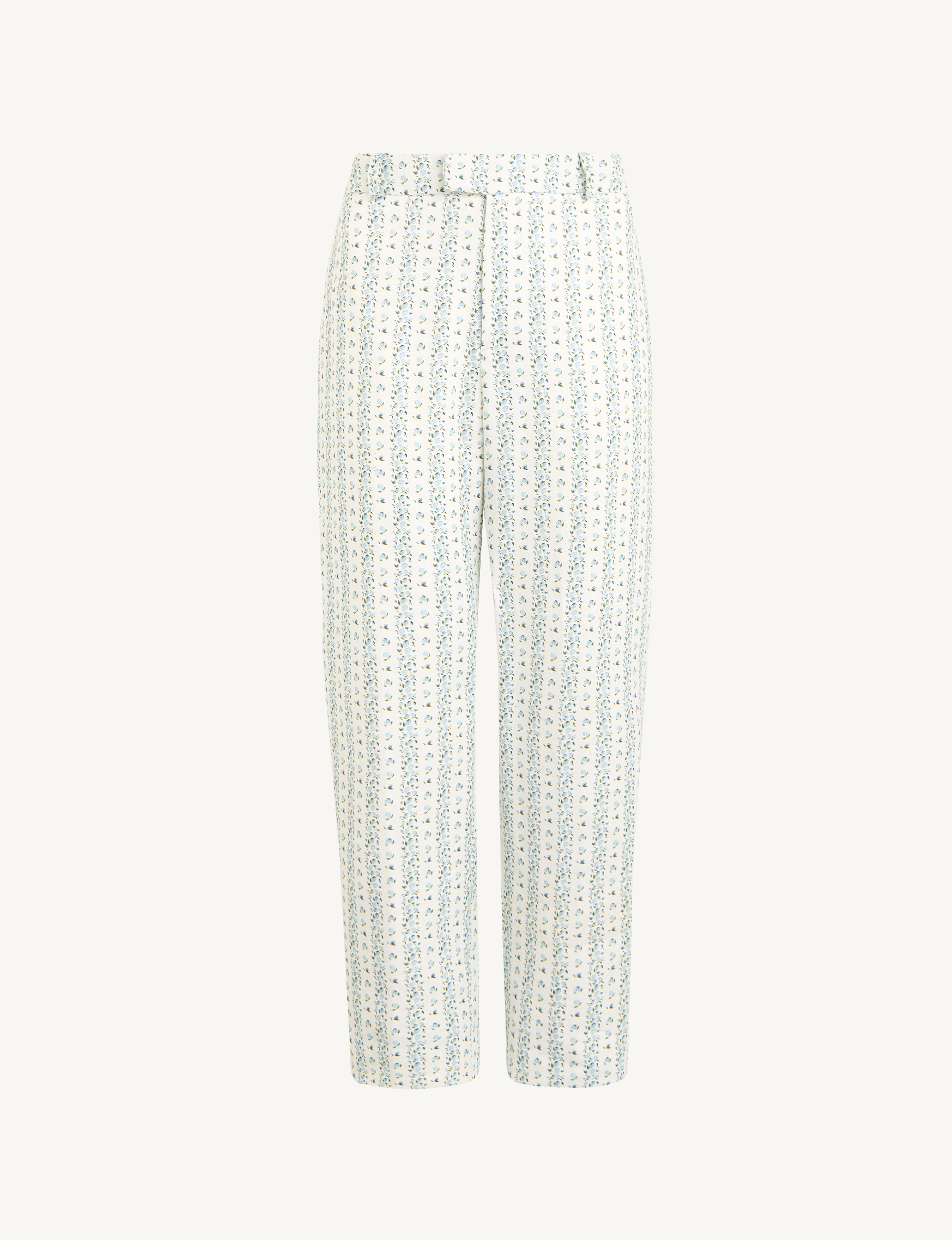 Regent Cigarette Trouser: Linen, Plum Print
