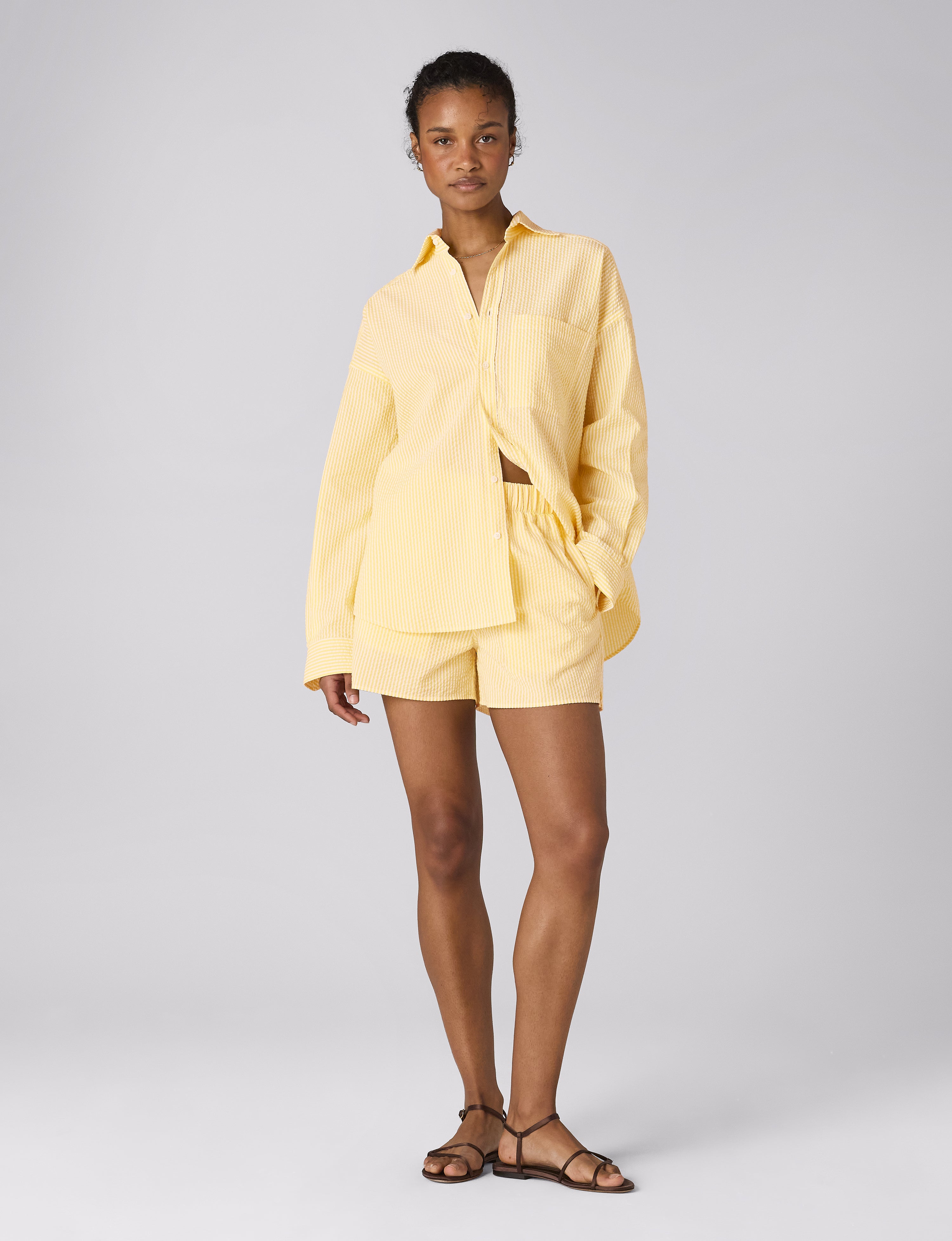 The Weekend: Seersucker, Yellow Stripe