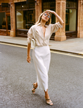 Clara Skirt: Linen, White