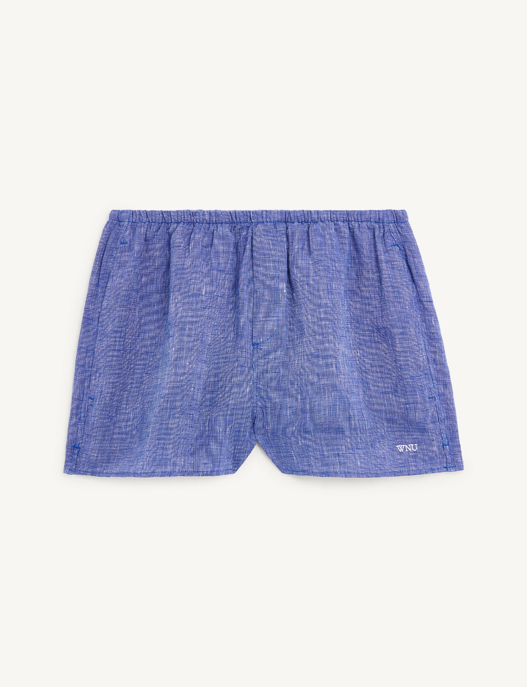 Court Short: Linen, Lapis Blue