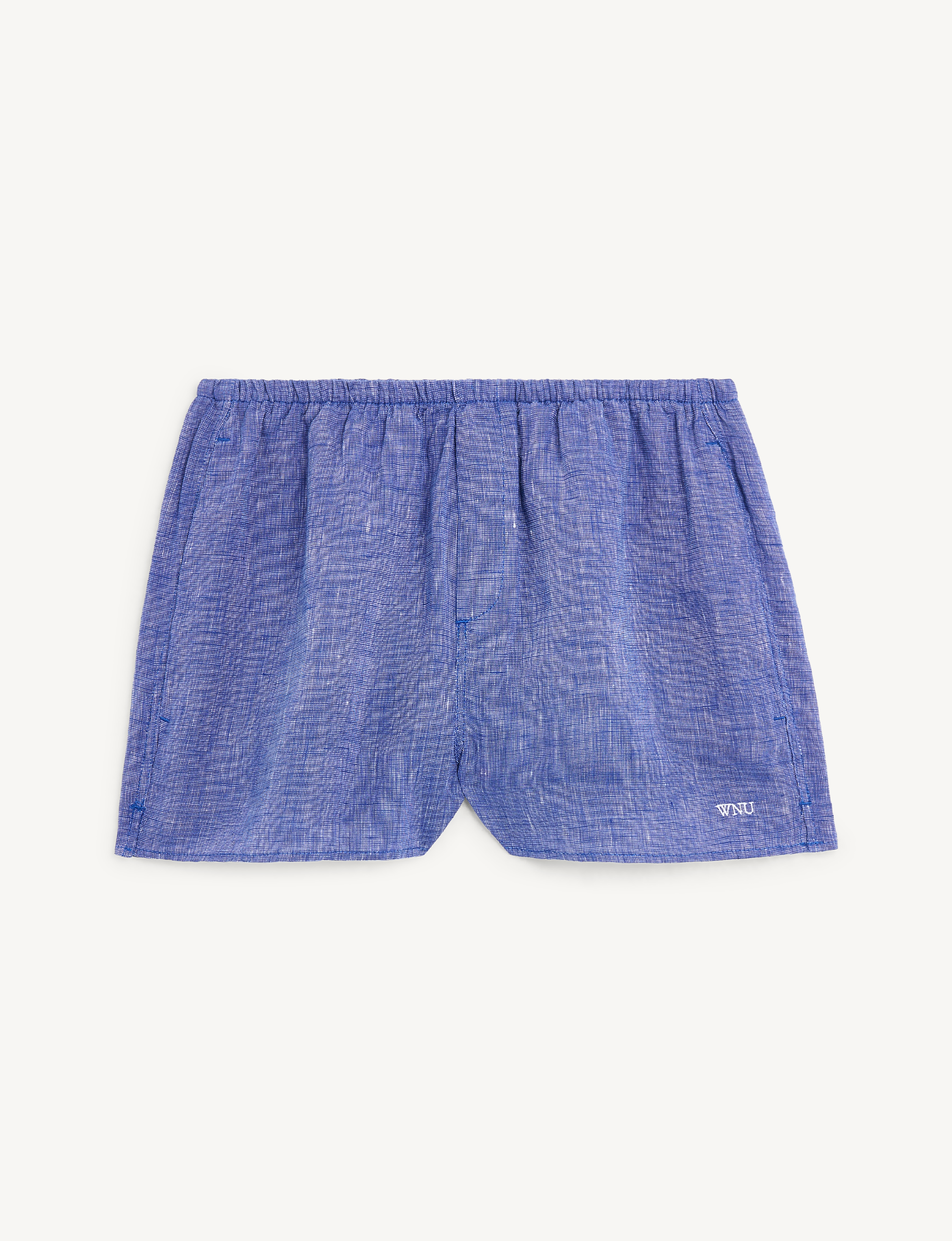 Court Short: Linen, Lapis Blue