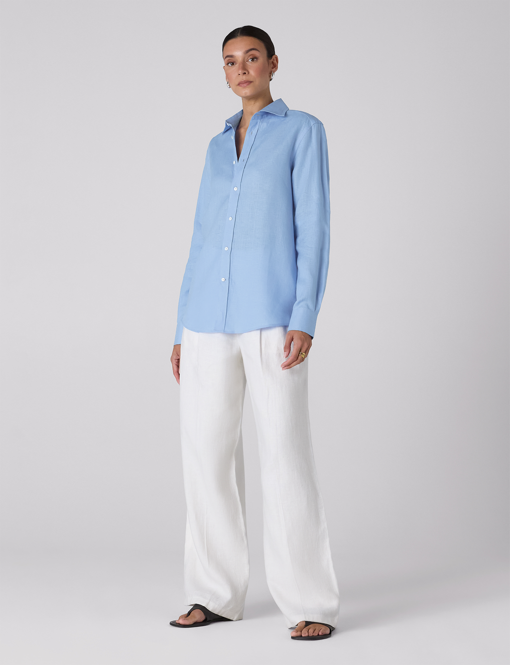 The Boyfriend: Linen, Cornflower Blue