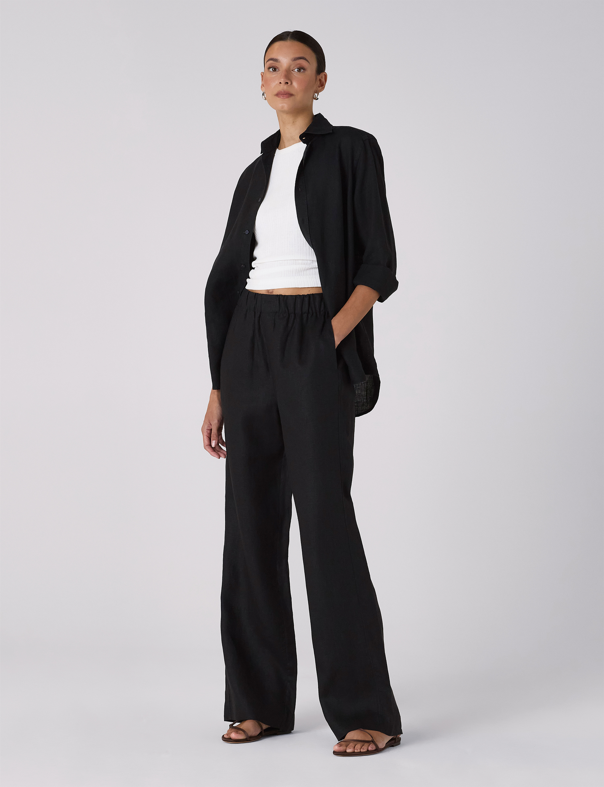 The Palazzo: Linen, Black