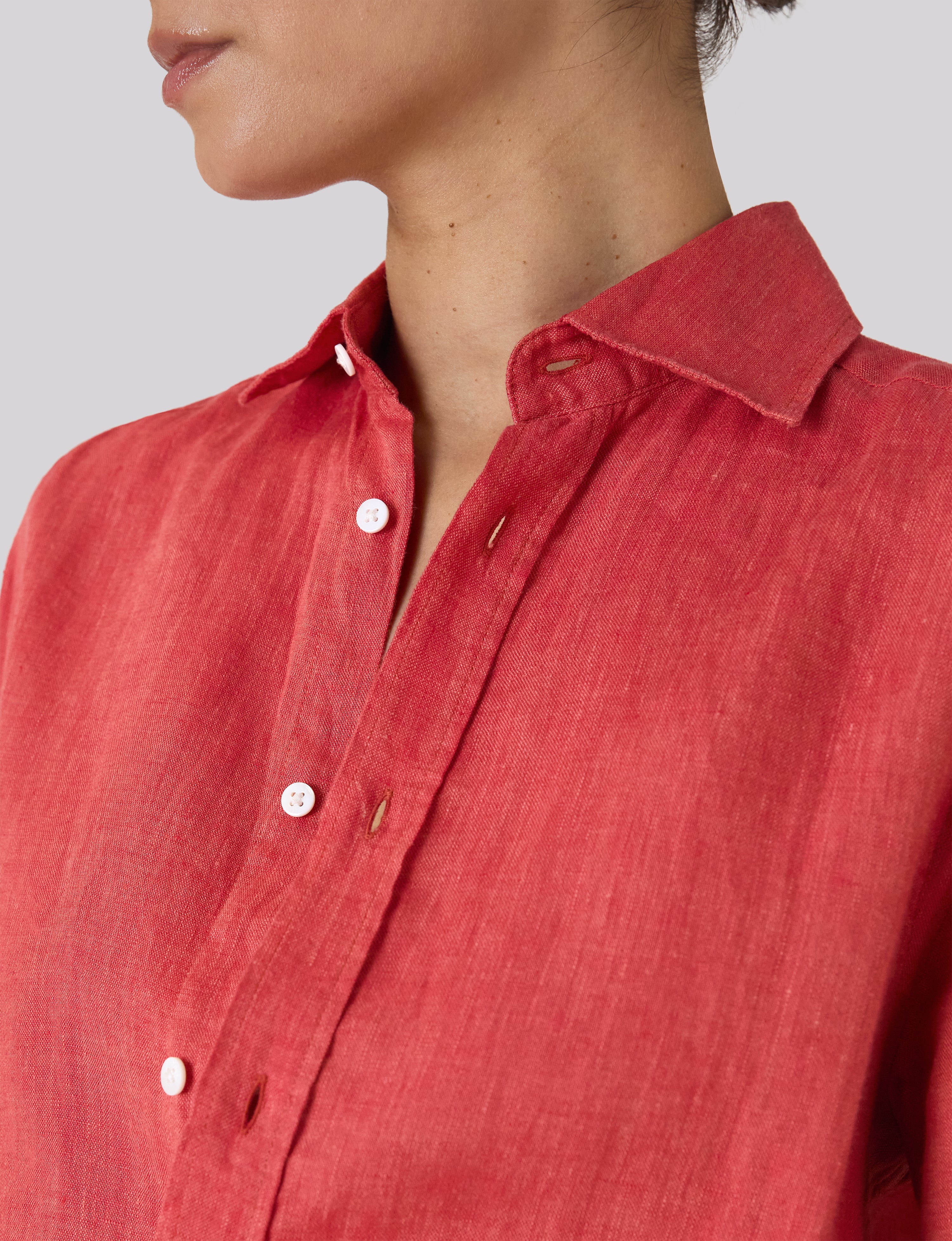 The Boyfriend: Linen, Cardinal Red