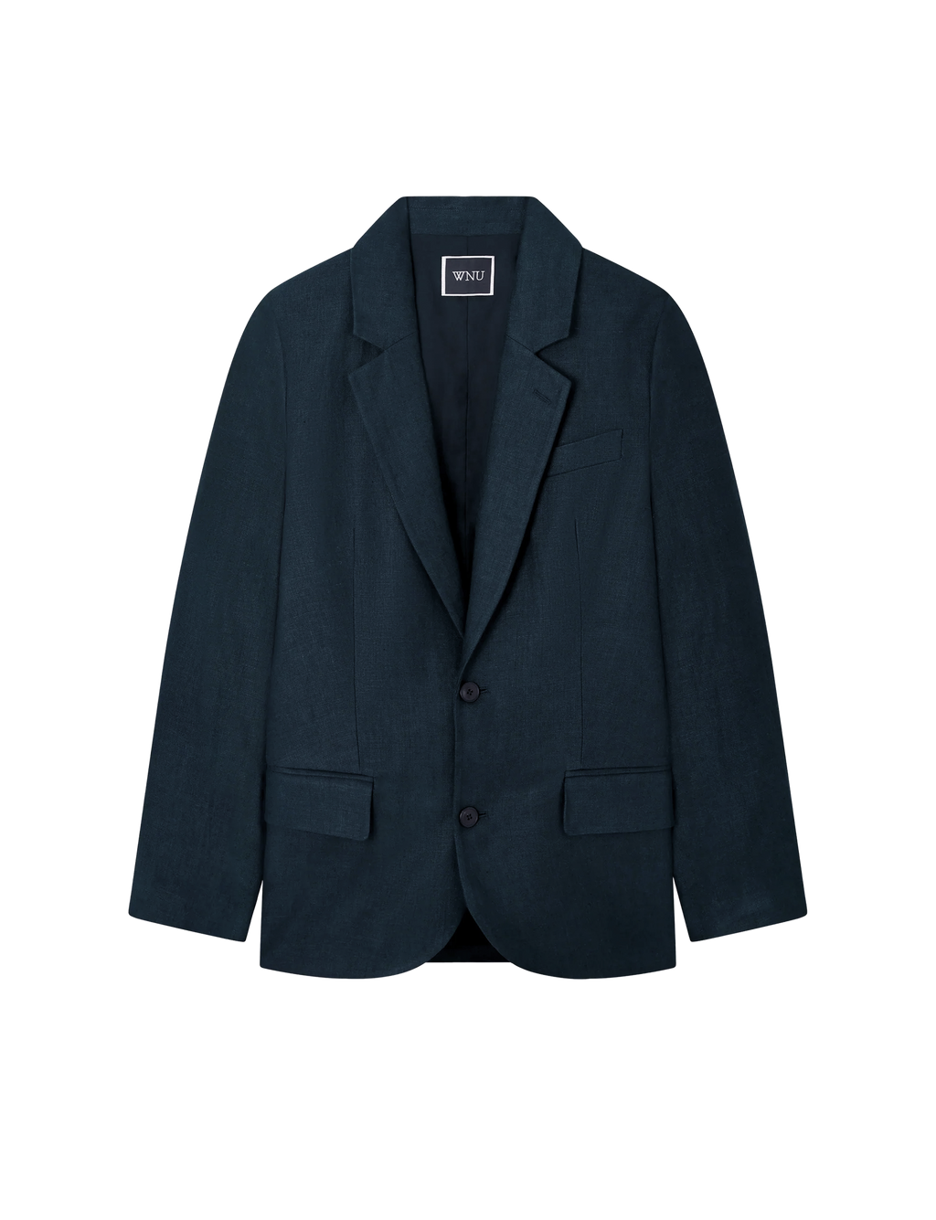 Hutton Blazer: Linen, Navy Blue