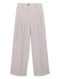 Rampling Trouser: Seersucker, Mocha Stripe